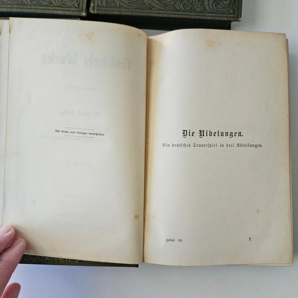 1800s Hebbels Works by Dr. Karl Zeib Volumes 1-4 Meyers Classic Bibliograph Book